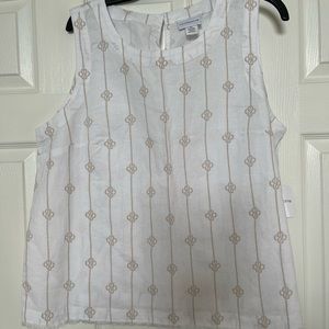 Liz Claiborne Linen Sleeveless Tank Top Blouse XL NEW